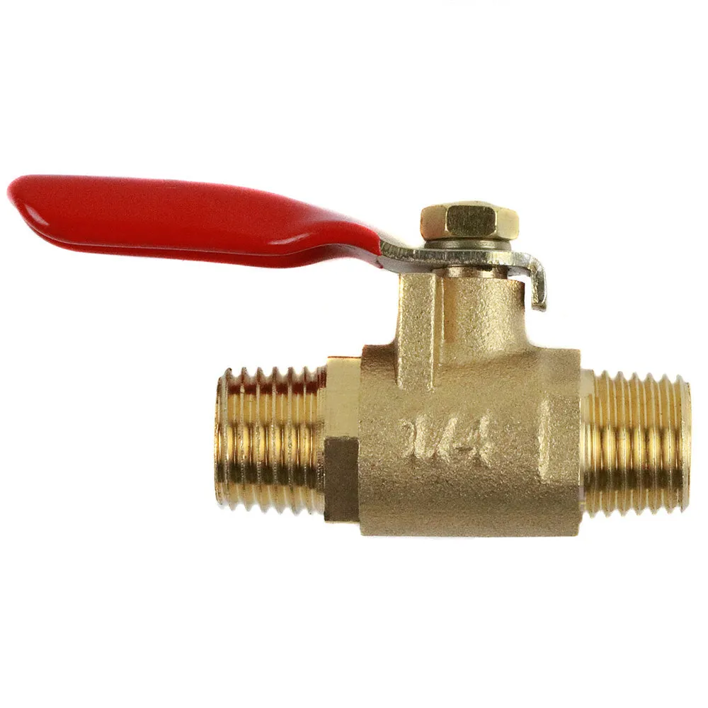 1/4" Male Male NPT Brass Ball Valve Water Moisture Air Tank Drain Shut Off New