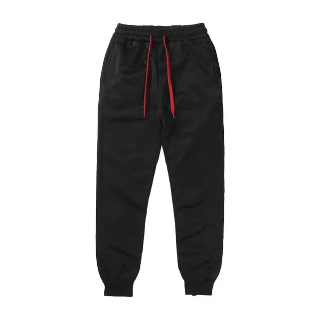 2021 New Men's Loose Trousers Sport Gym Exercise Tracksuit Skinny Jogging Joggers Sweat Rope Tie Pants Mens Slim Fit Pants