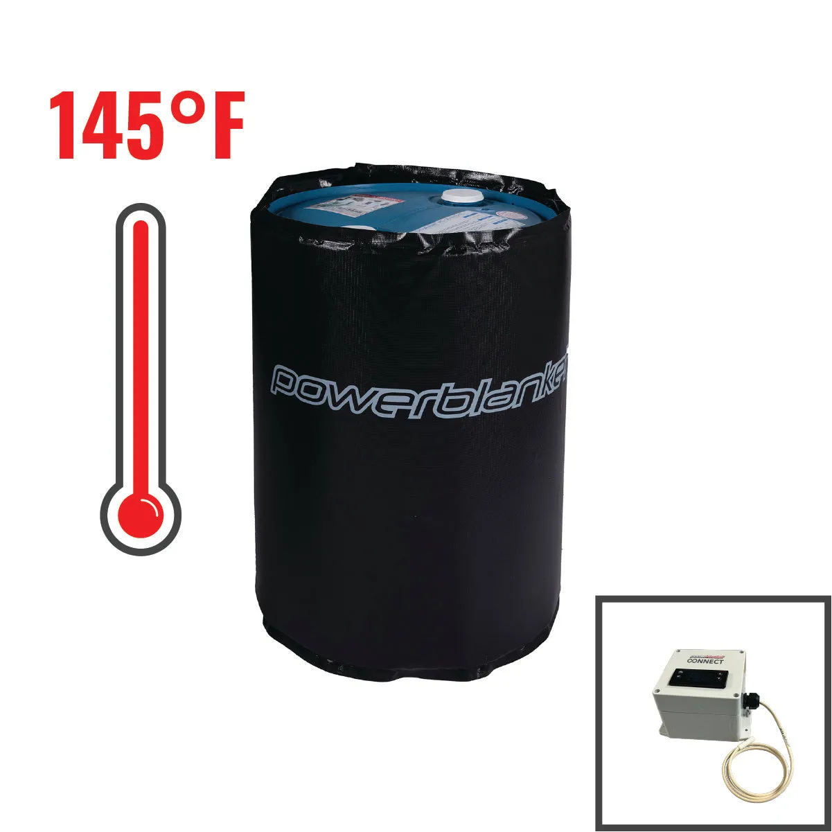 30 Gallon Insulated Drum Heater 145°F Smart Controller (120V)