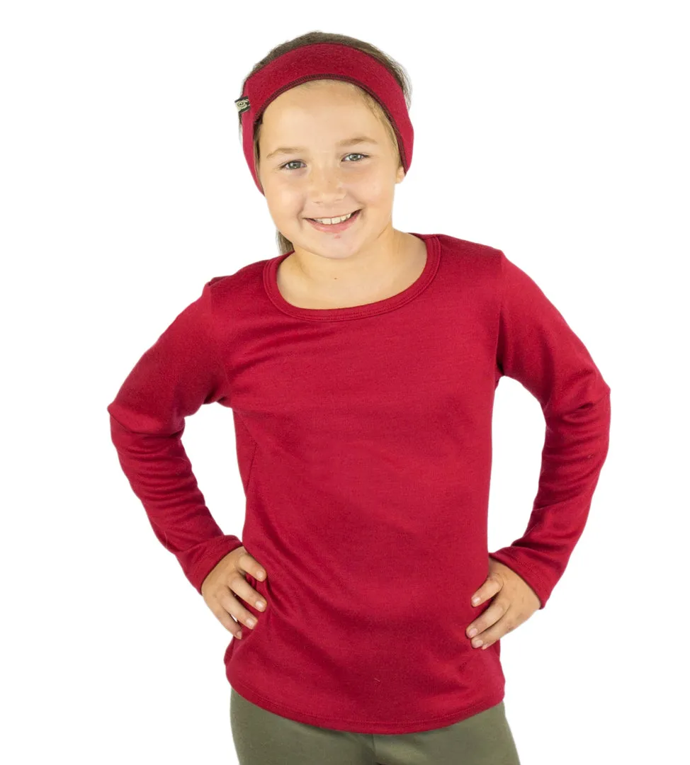 #930D 275gsm Merino Kids Long Sleeve T-Shirt