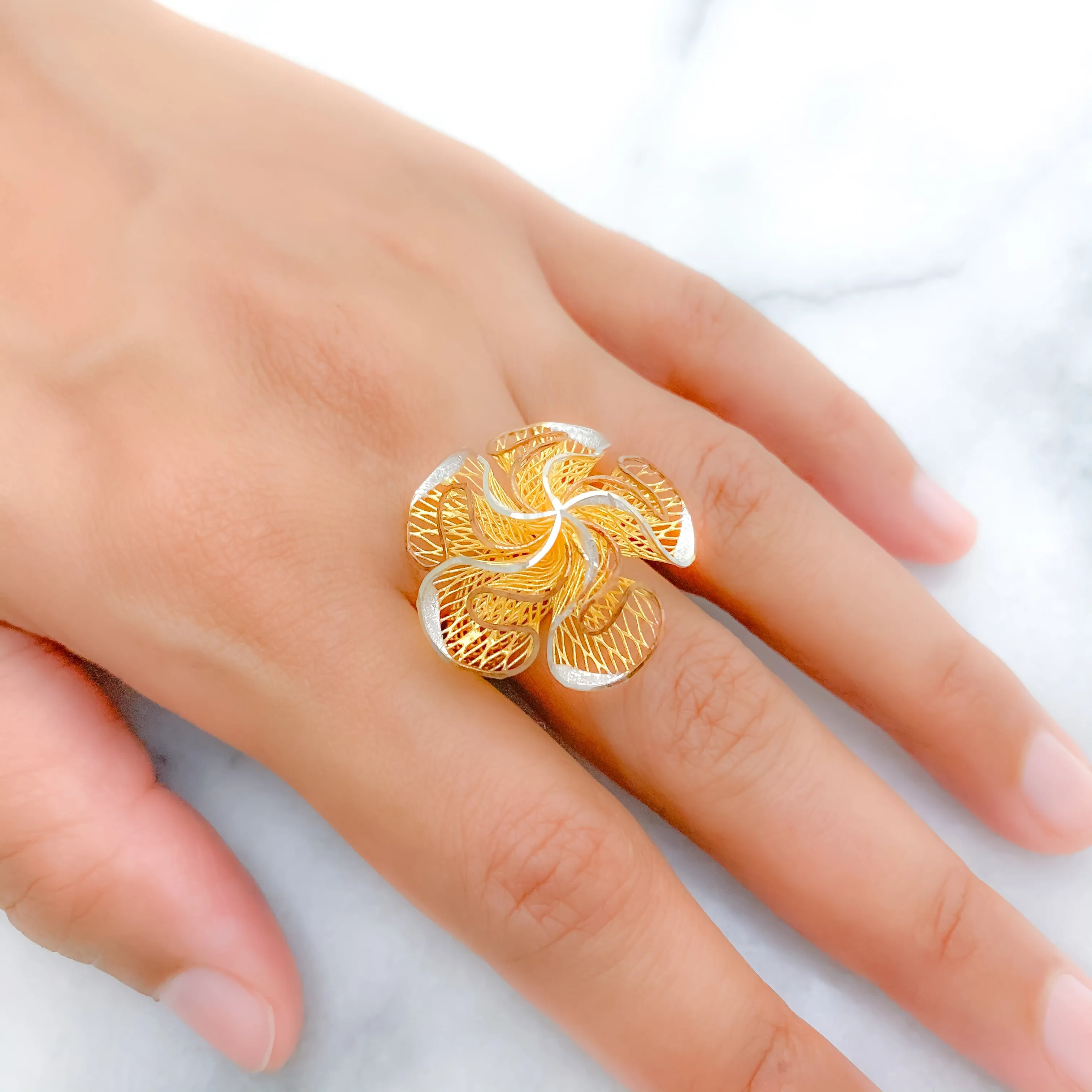 Abstract Floral Ring