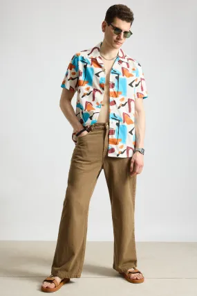 Abstract Paint Men's Resort Shirt