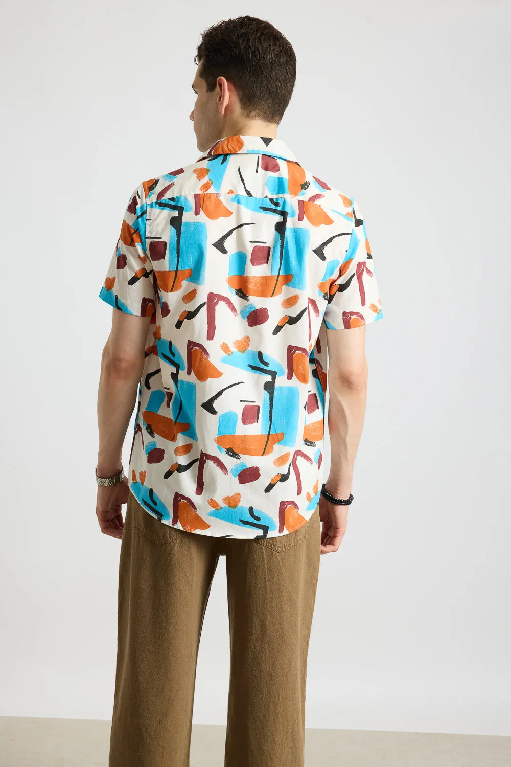 Abstract Paint Men's Resort Shirt