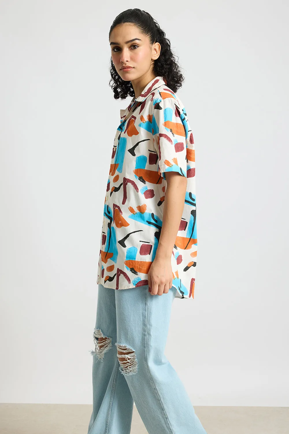 Abstract Paint Women's Resort Shirt