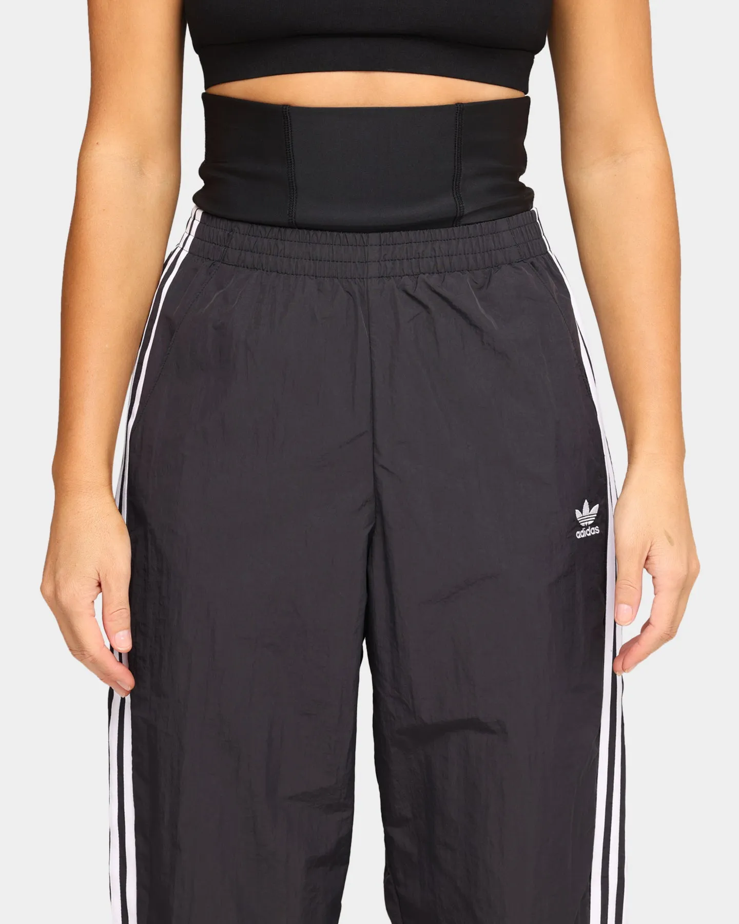 Adidas Double-Waistband Fashion Track Pants Black