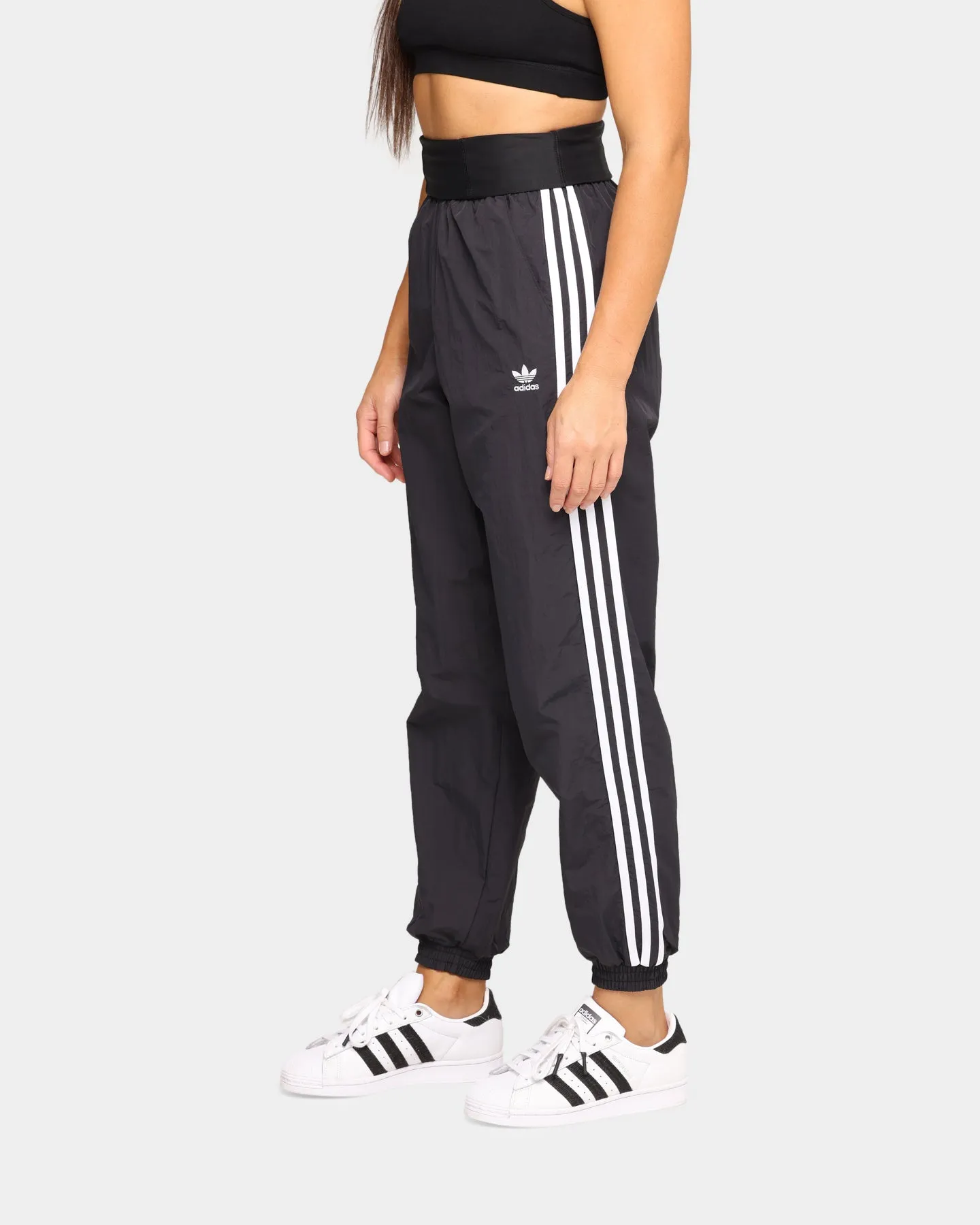 Adidas Double-Waistband Fashion Track Pants Black