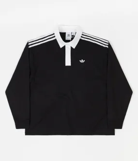 Adidas Solid Rugby Shirt - Black / White