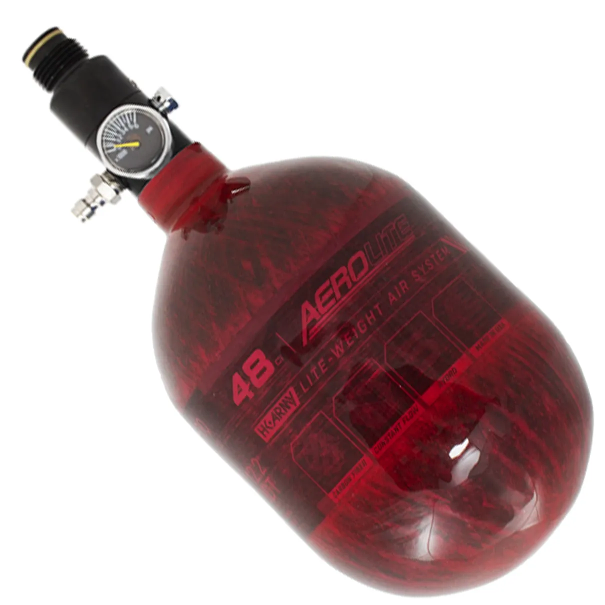 AeroLite Carbon Fiber Tank - 48ci / 4500psi  - Red