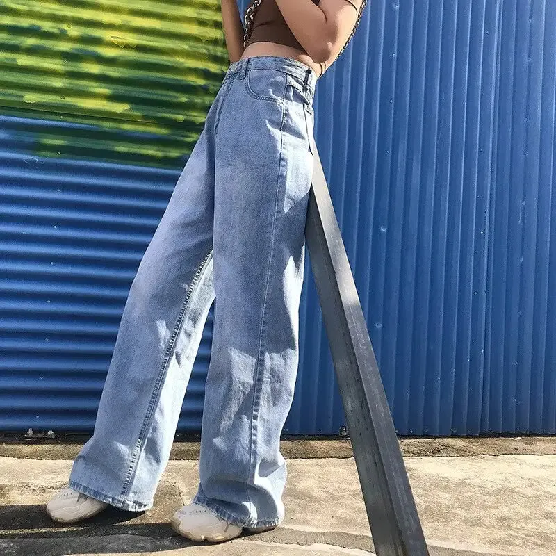 Aesthetic High Waisted Jeans Pants