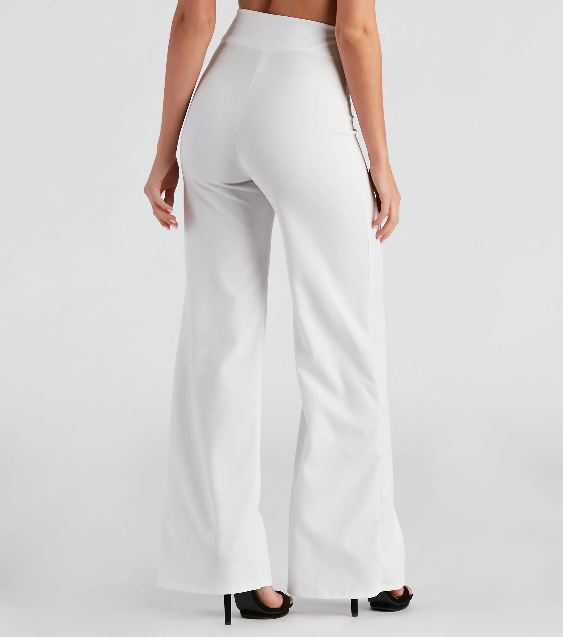 All The Class Crepe Wide Leg Pants