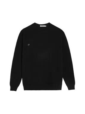 Archive Mens Recycled Cashmere Crewneck Sweatshirt—black