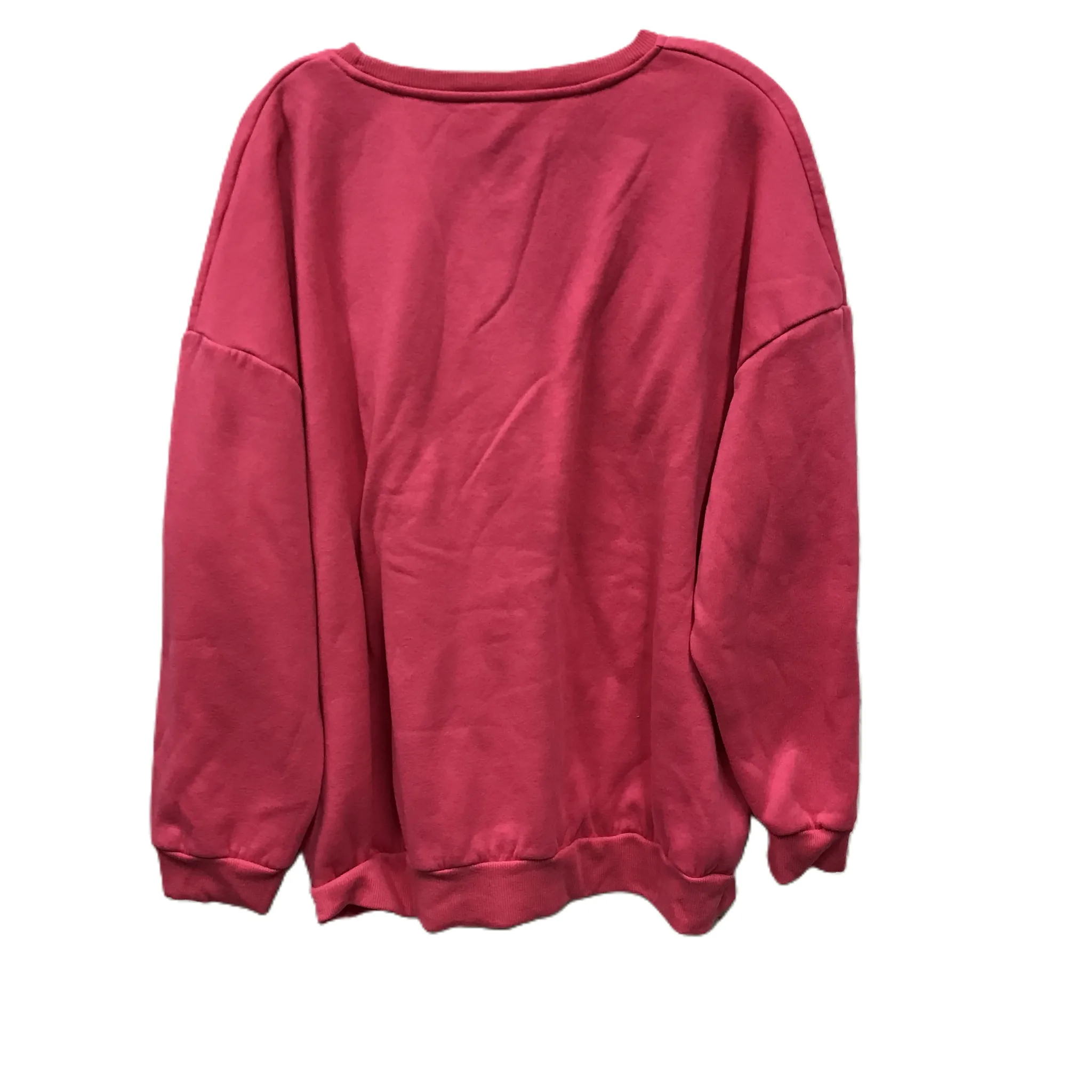 Athletic Sweatshirt Crewneck By Shein In Pink, Size: 3x