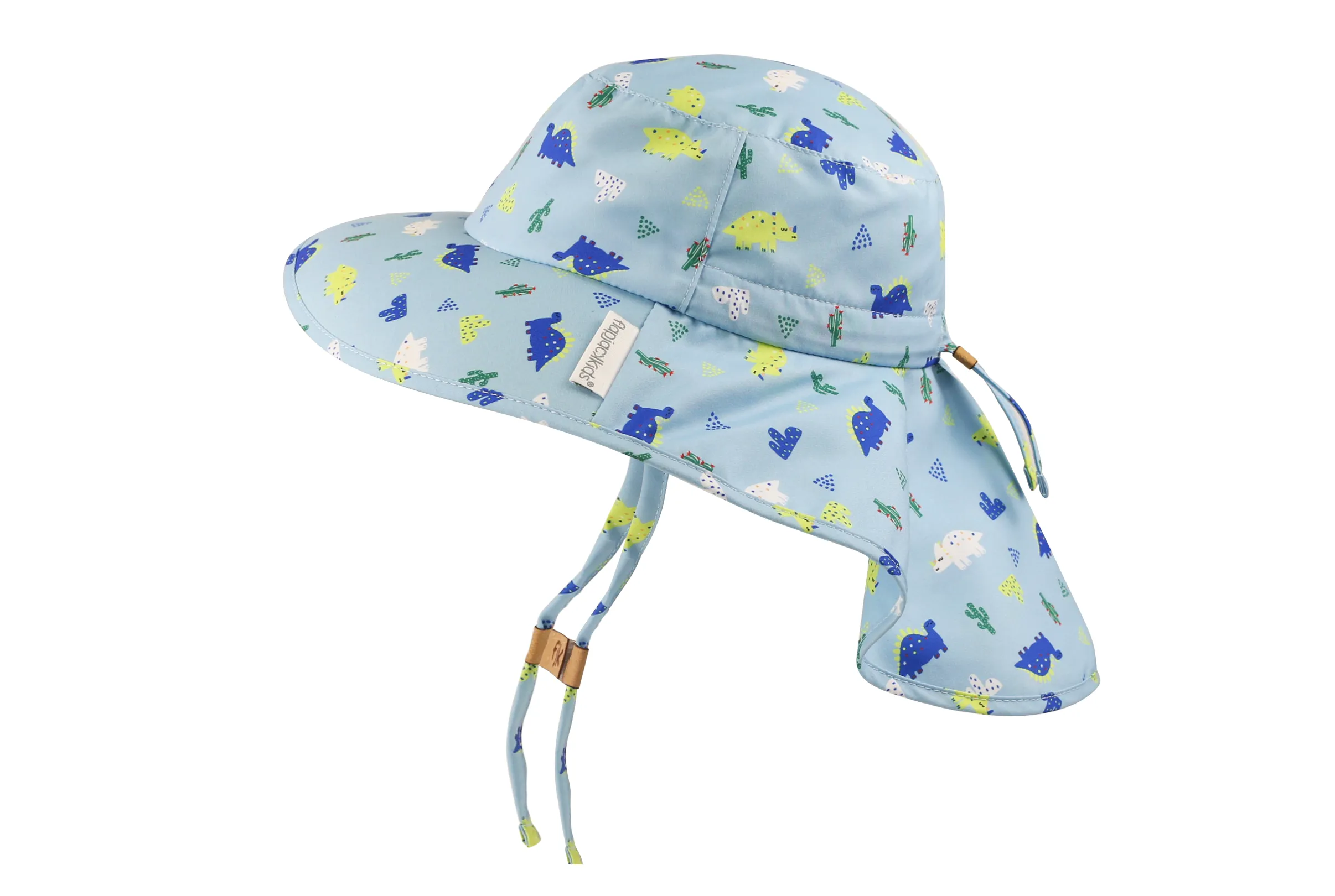 Baby/Kids Sun Hat with Neck Cape - Dinosaur