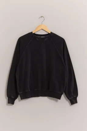 Basic Style Sweatshirt- Black