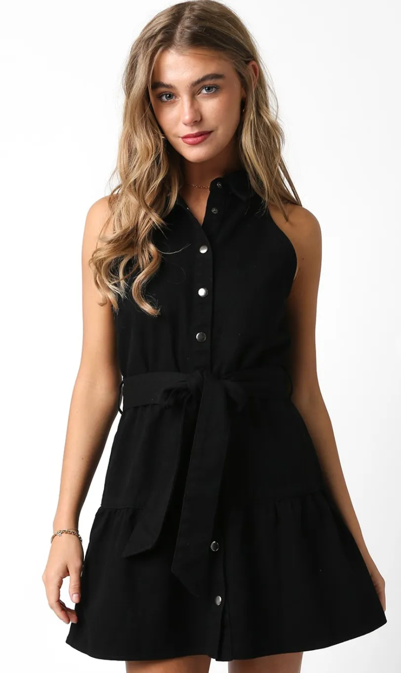 Black Belted Dress