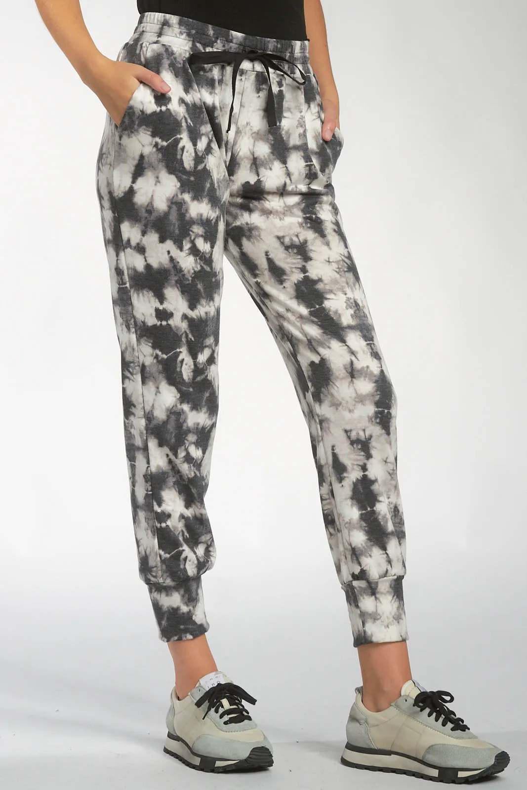 Black Tiedye Jogger Pants