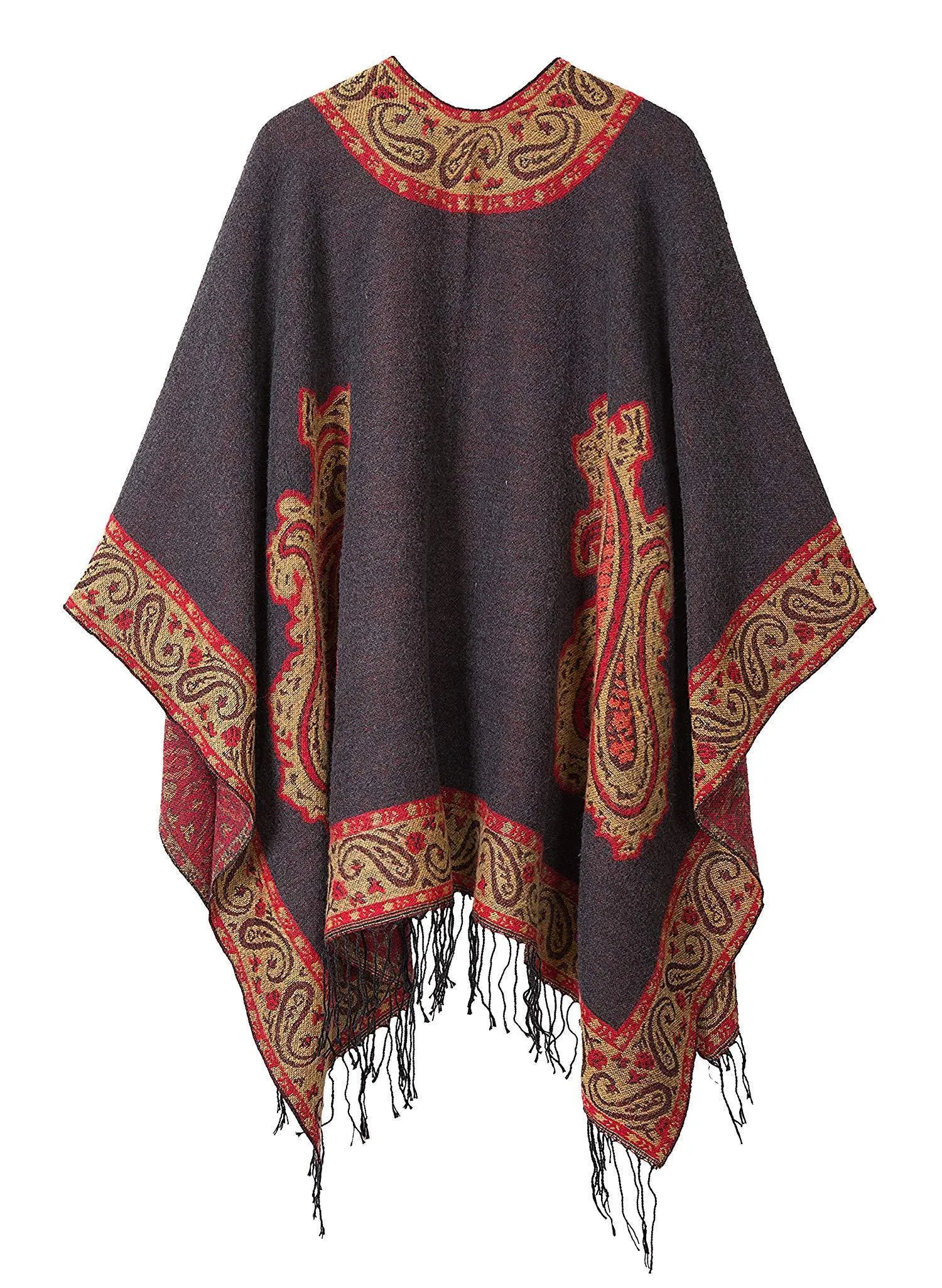 Boho Kimono Poncho Cape Vintage Inspired