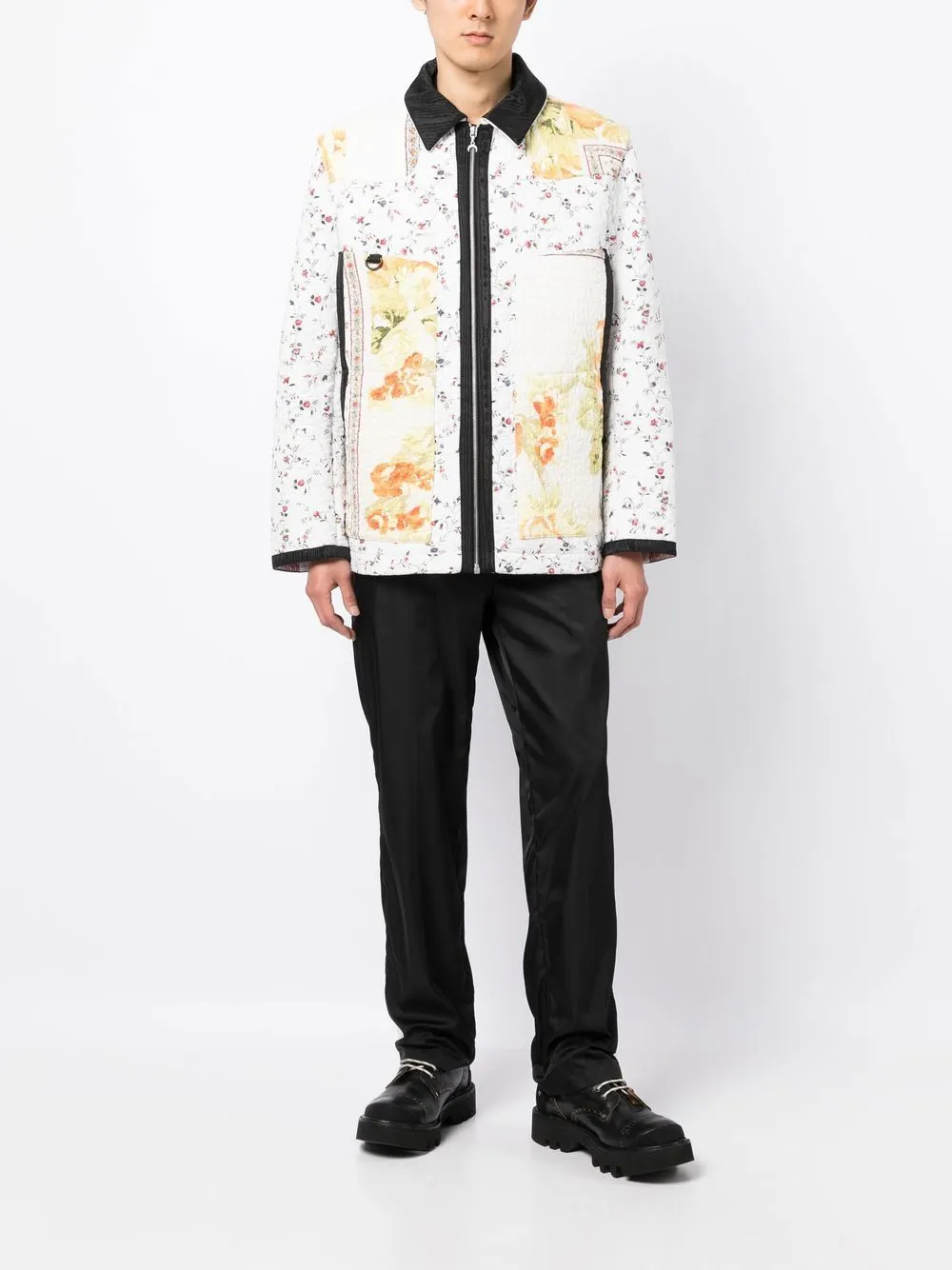 Boutis Floral-Print Quilted Jacket