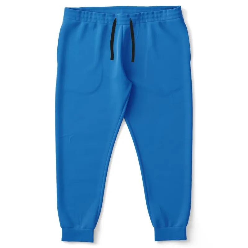 Bright Blue Joggers | Unisex | with PLUS sizes | Bright Pure Blue | C100M50Y0K0