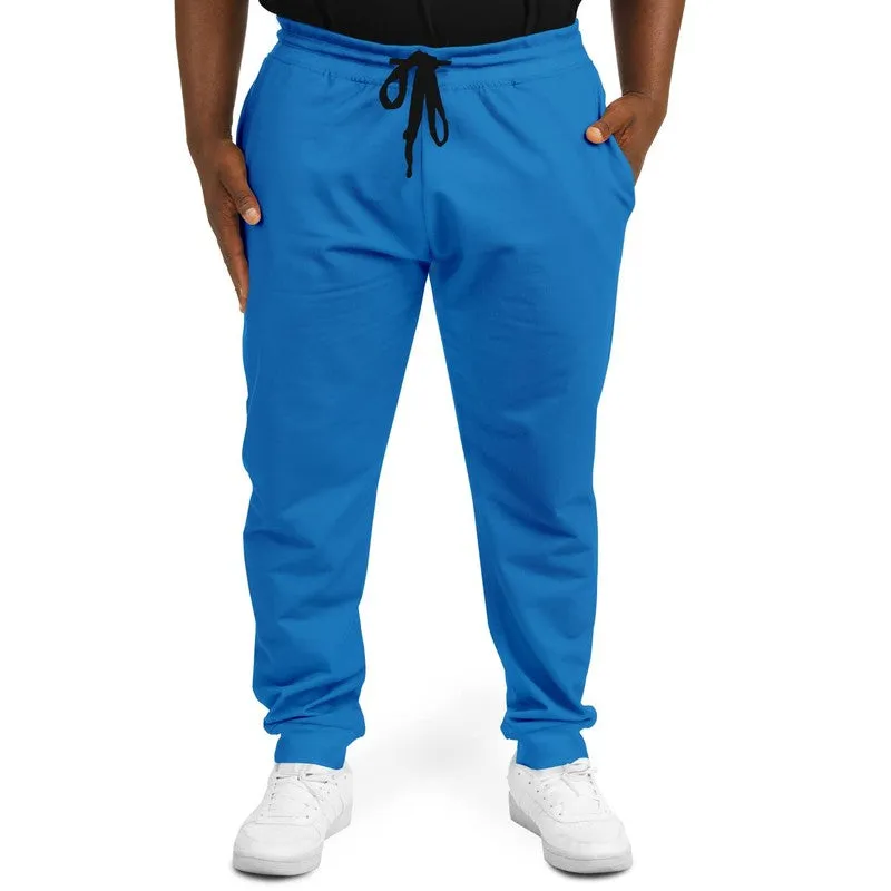 Bright Blue Joggers | Unisex | with PLUS sizes | Bright Pure Blue | C100M50Y0K0