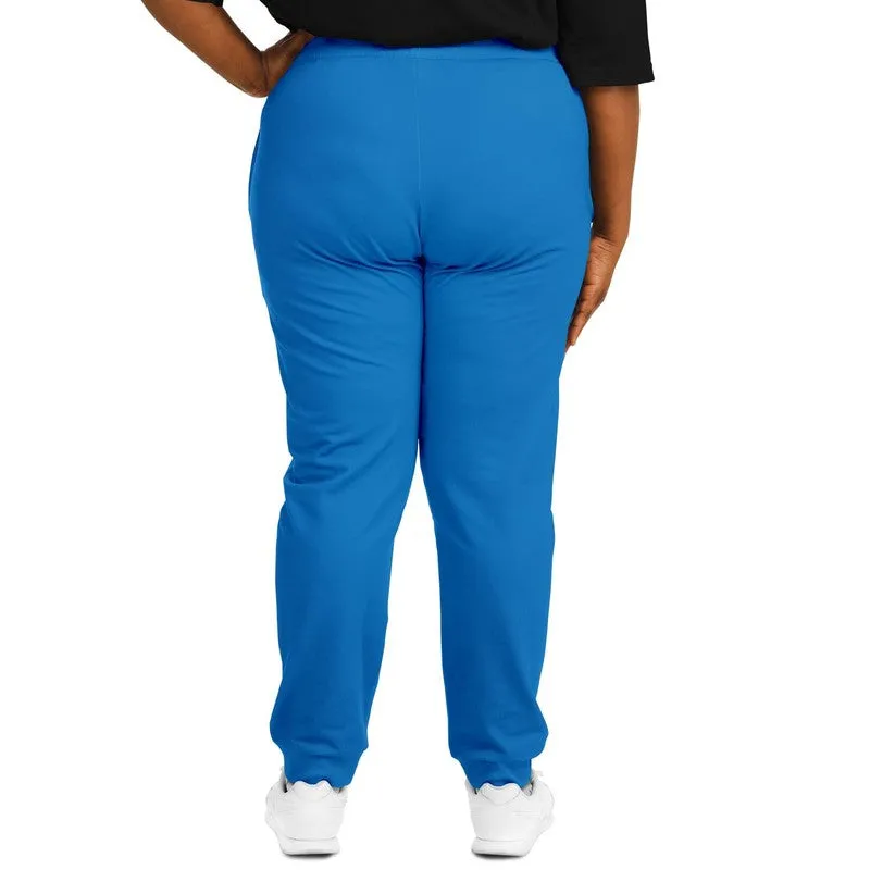 Bright Blue Joggers | Unisex | with PLUS sizes | Bright Pure Blue | C100M50Y0K0