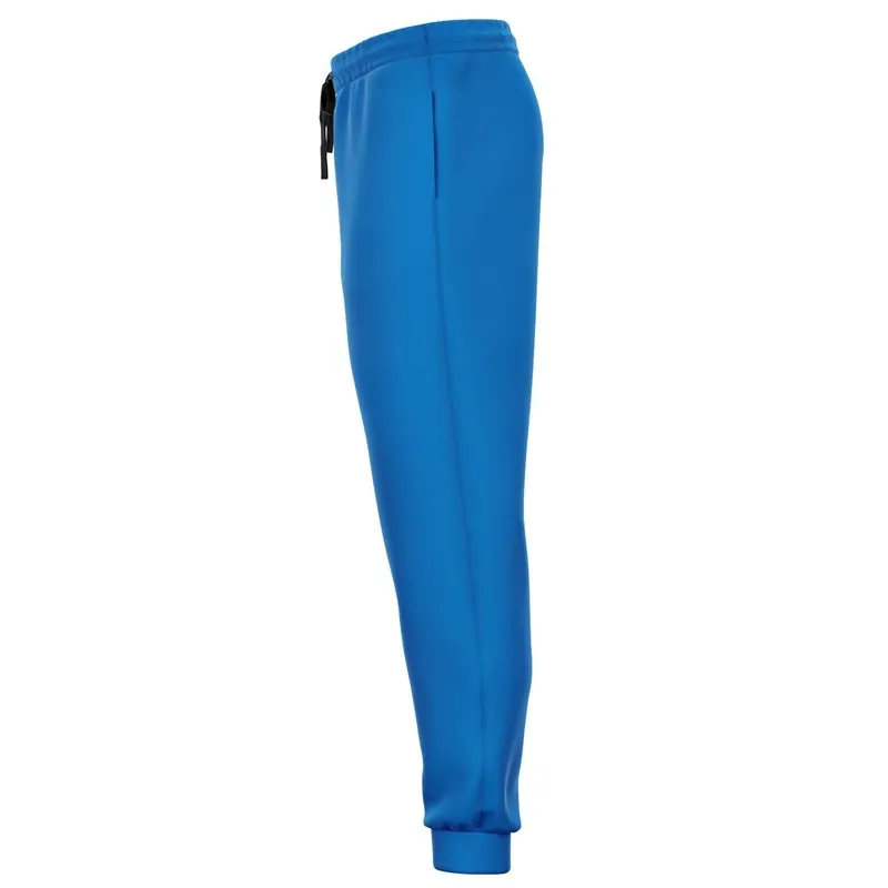 Bright Blue Joggers | Unisex | with PLUS sizes | Bright Pure Blue | C100M50Y0K0