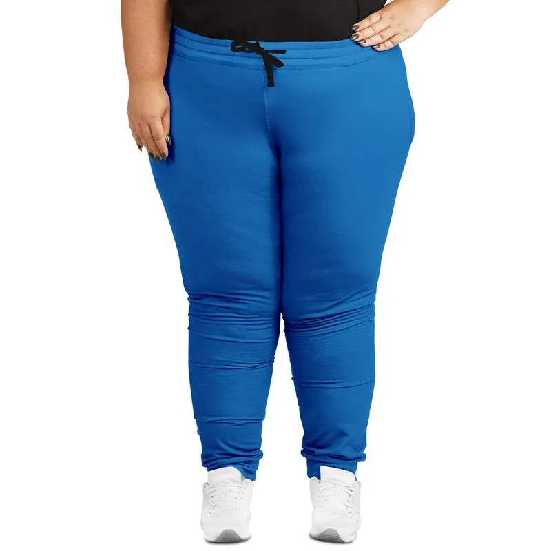 Bright Blue Joggers | Unisex | with PLUS sizes | Bright Pure Blue | C100M50Y0K0