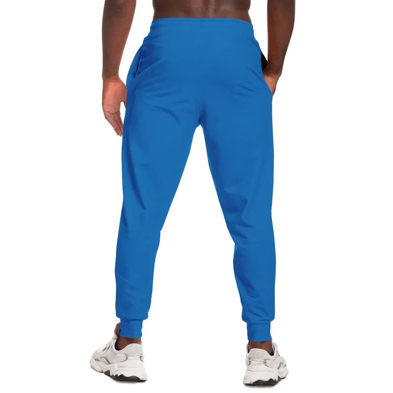 Bright Blue Joggers | Unisex | with PLUS sizes | Bright Pure Blue | C100M50Y0K0