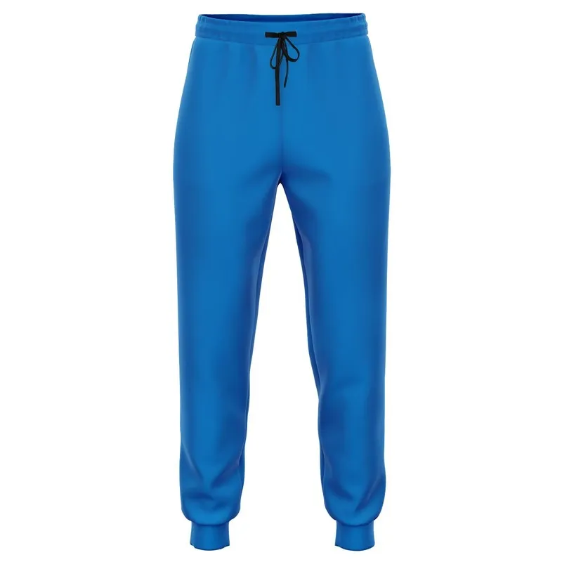 Bright Blue Joggers | Unisex | with PLUS sizes | Bright Pure Blue | C100M50Y0K0