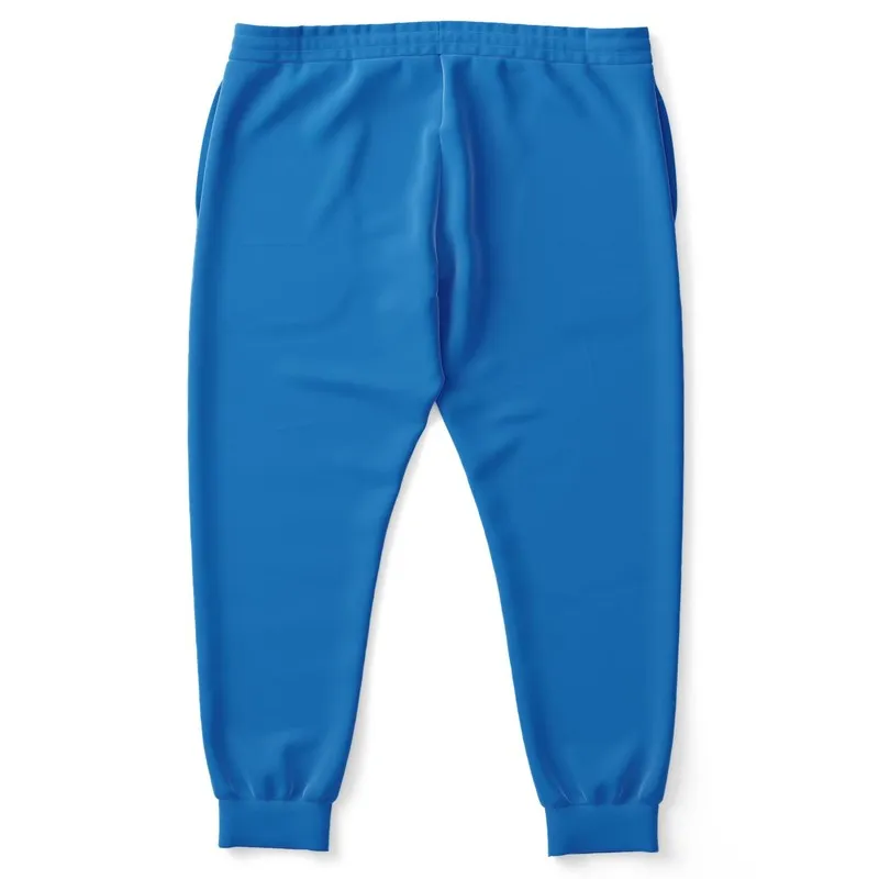 Bright Blue Joggers | Unisex | with PLUS sizes | Bright Pure Blue | C100M50Y0K0