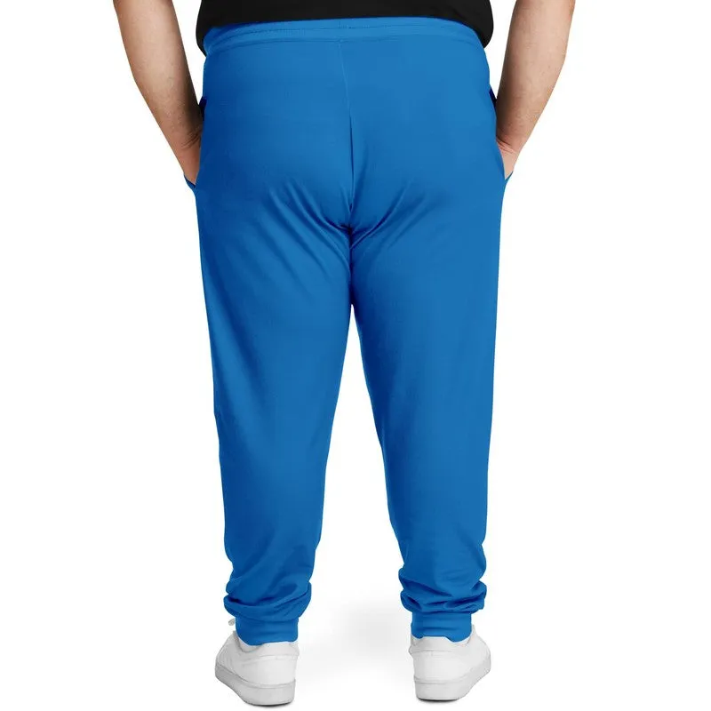 Bright Blue Joggers | Unisex | with PLUS sizes | Bright Pure Blue | C100M50Y0K0