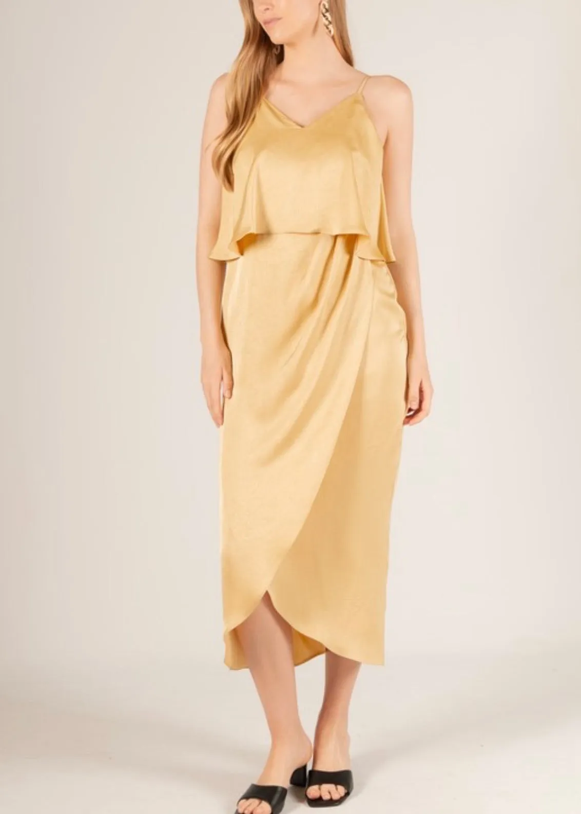 Butter Yellow Wrap Dress