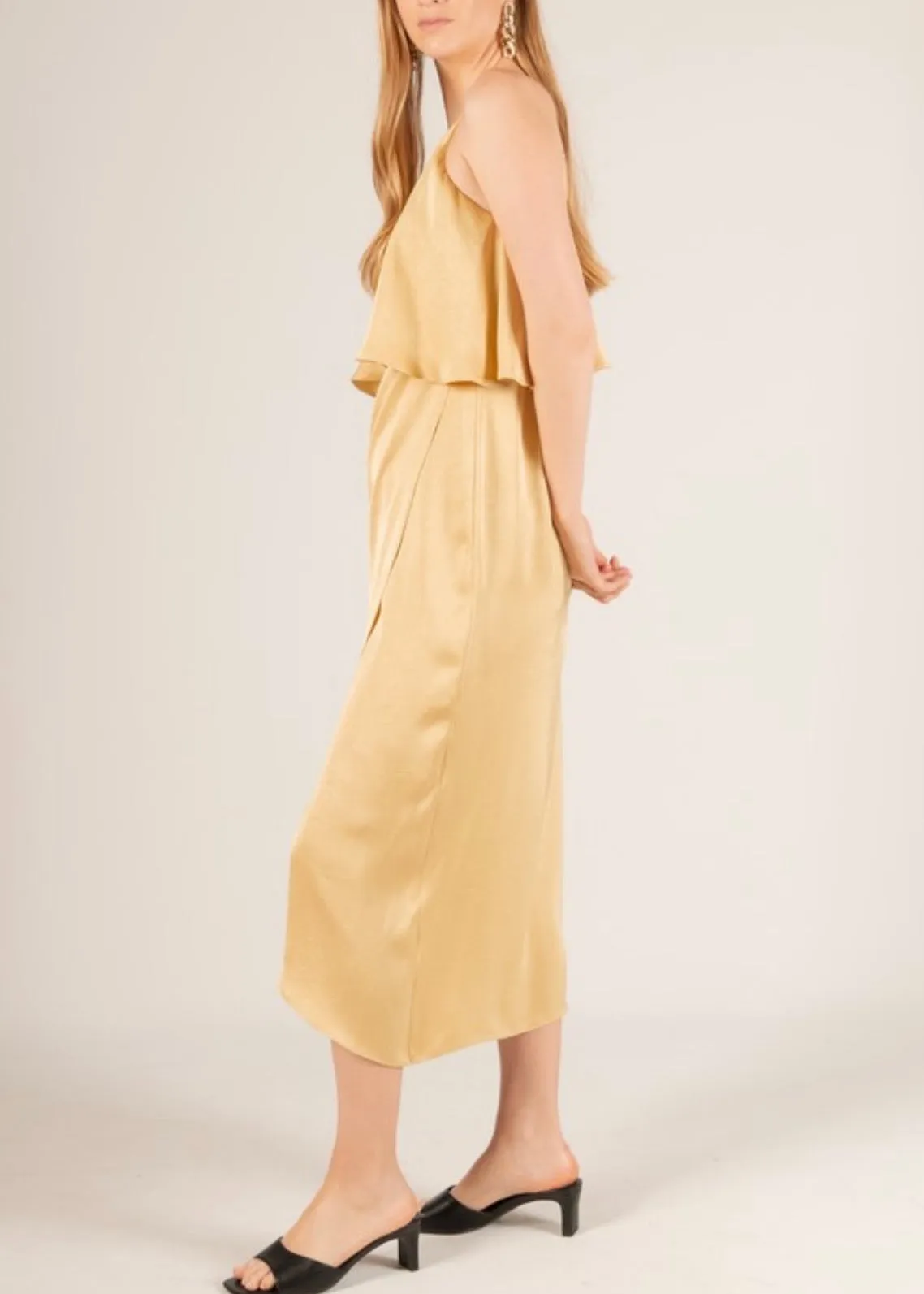 Butter Yellow Wrap Dress