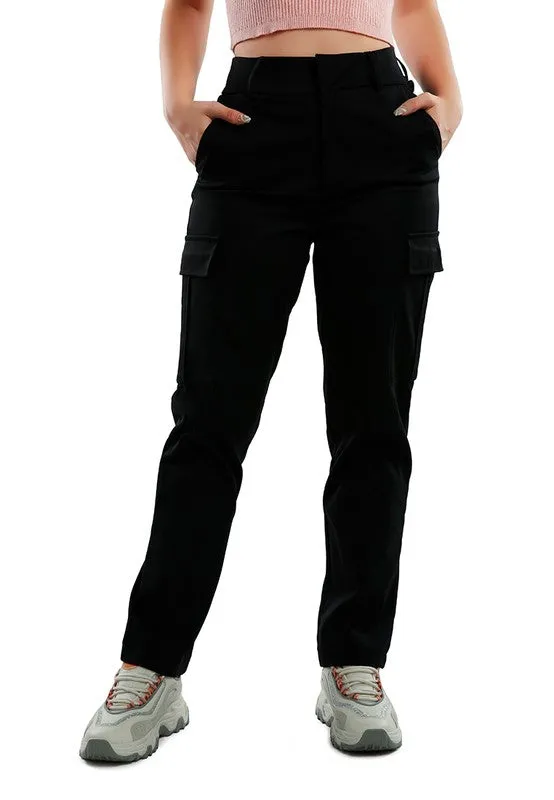 Casual High Waist Straight Pants