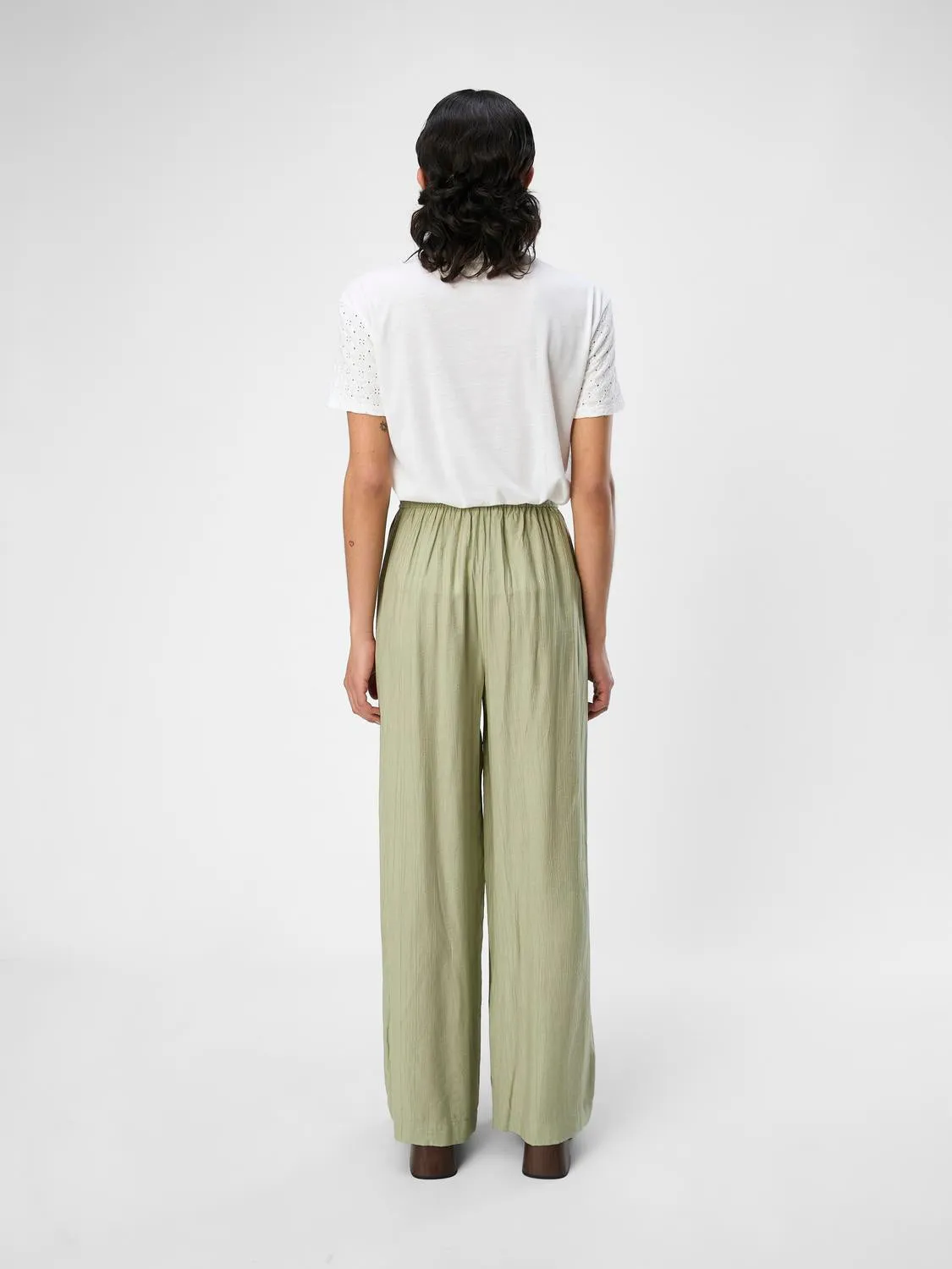 Catja Wide Leg Pants (Tea Green)