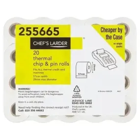 Chef's Larder 20 Thermal Chip & Pin Rolls