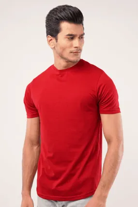 Cherry Crew Neck T-Shirt - Maroon