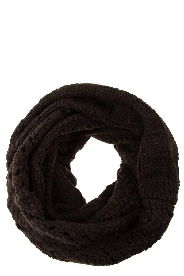 Chocolate Lover's Knit Infinity Scarf