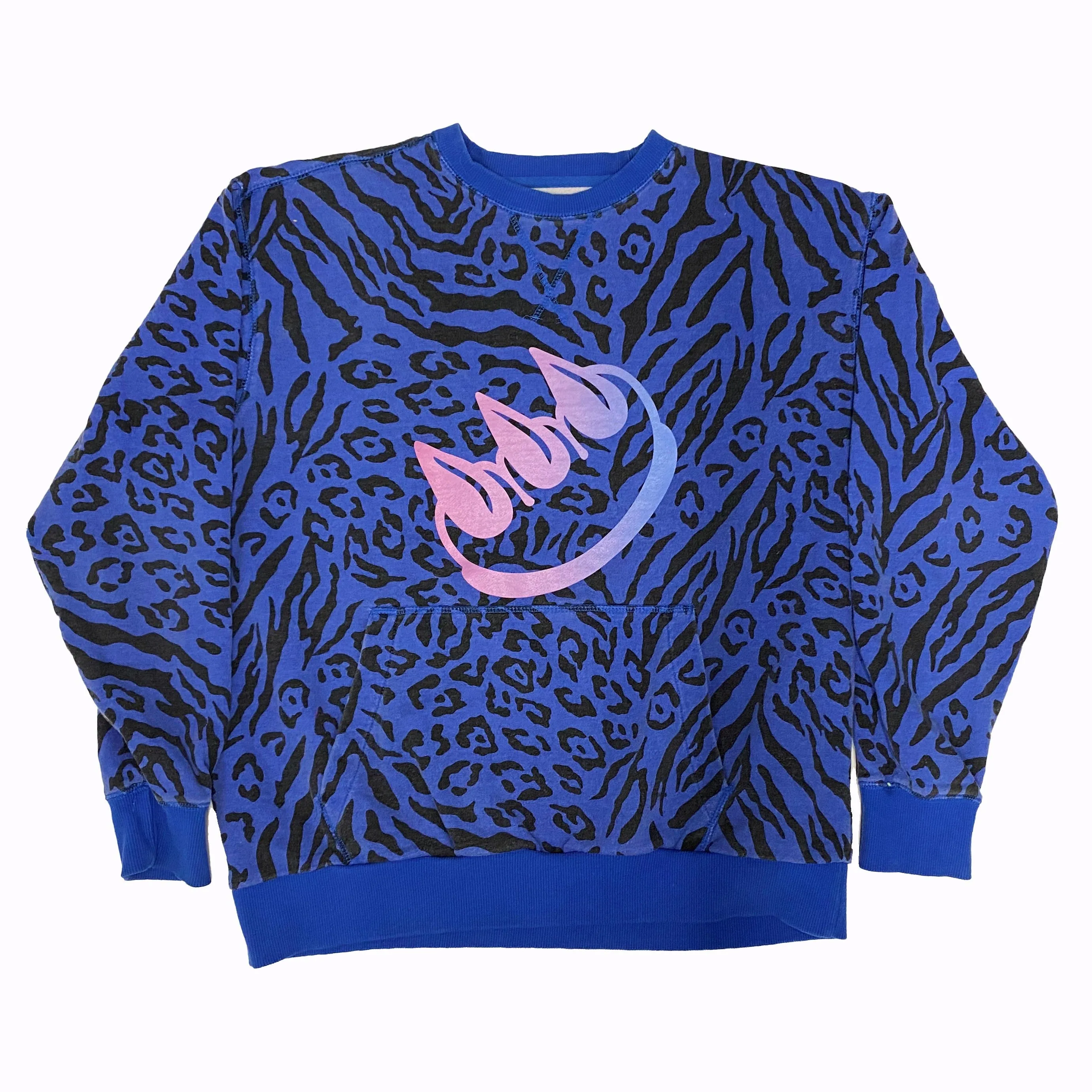 CLAW ANIMAL PRINT CREWNECK WITH POCKET