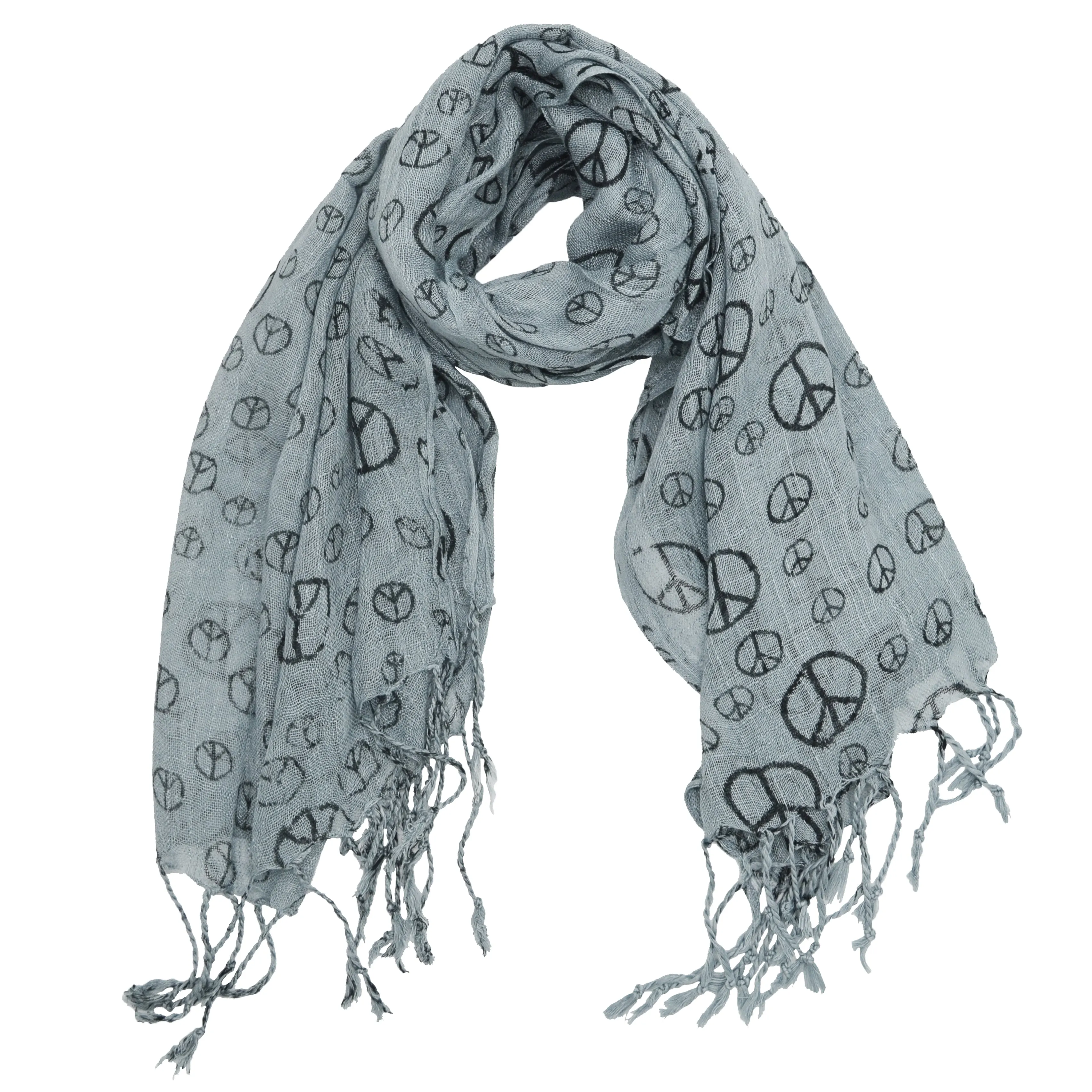 CND Peace Sign Print Scarf