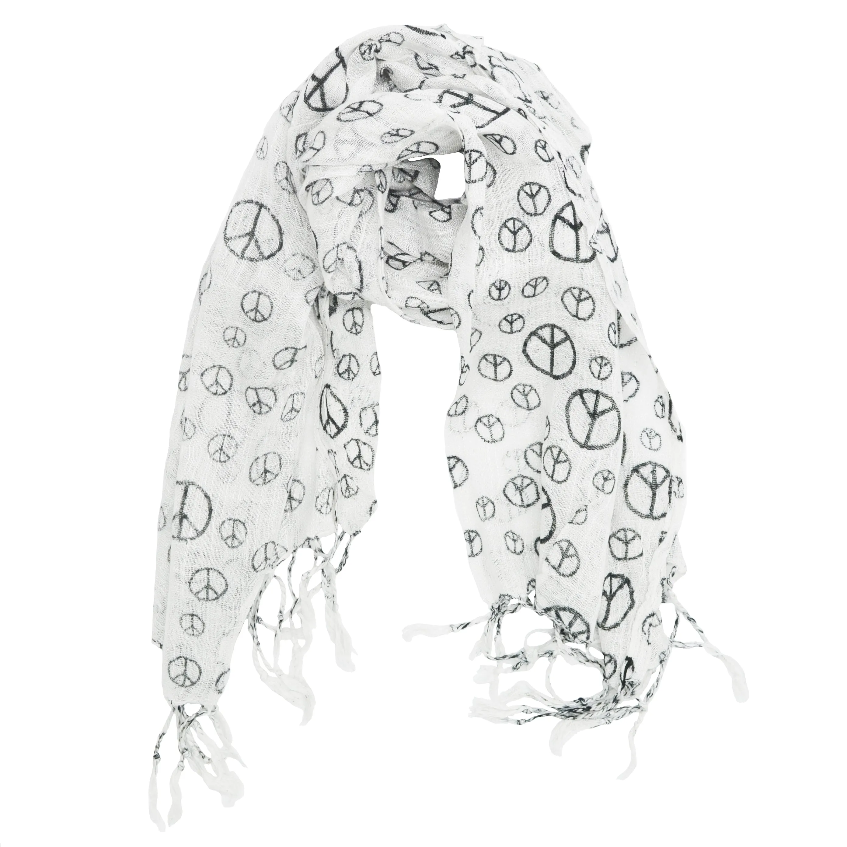 CND Peace Sign Print Scarf