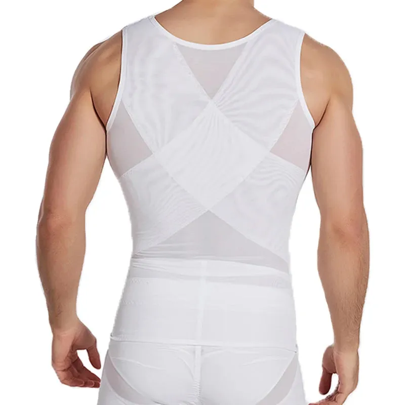 Compression Slimming Undershirt Shapewear Vest for Men