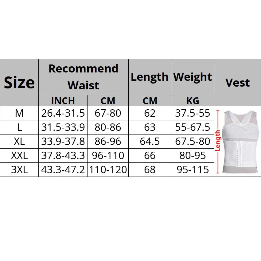 Compression Slimming Undershirt Shapewear Vest for Men