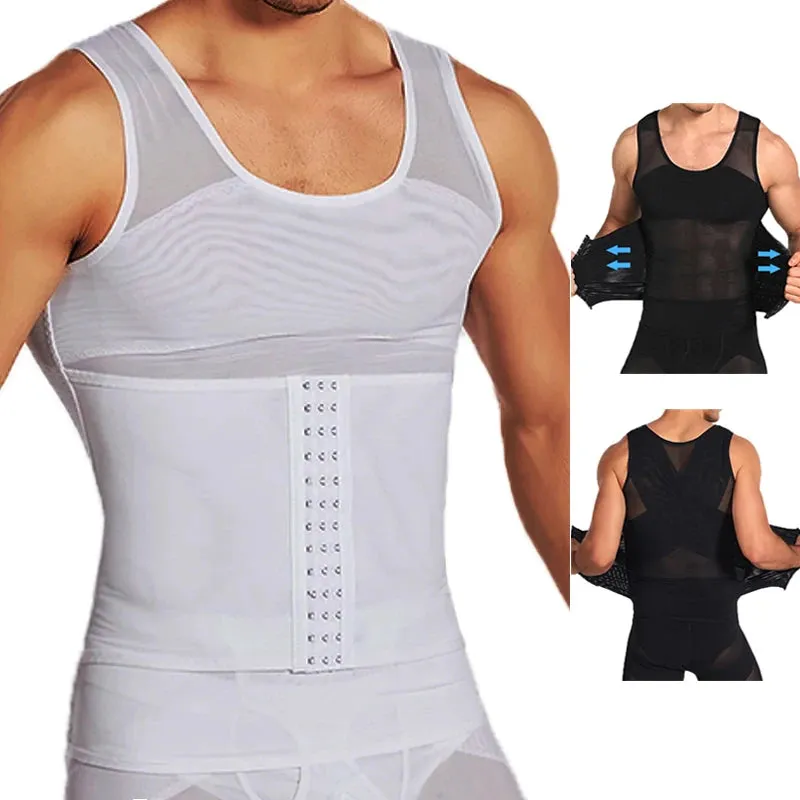 Compression Slimming Undershirt Shapewear Vest for Men