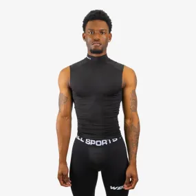 COMPRESSION TURTLE NECK TANK TOP V2 (BLACK)