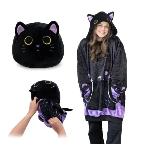 Cosmo the Black Cat Snugible | Blanket Hoodie & Pillow