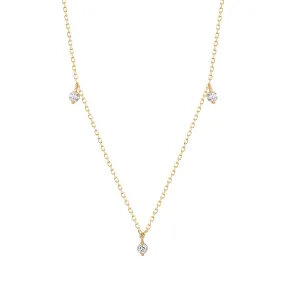 CRESSIDA | Floating Triple Diamond Necklace