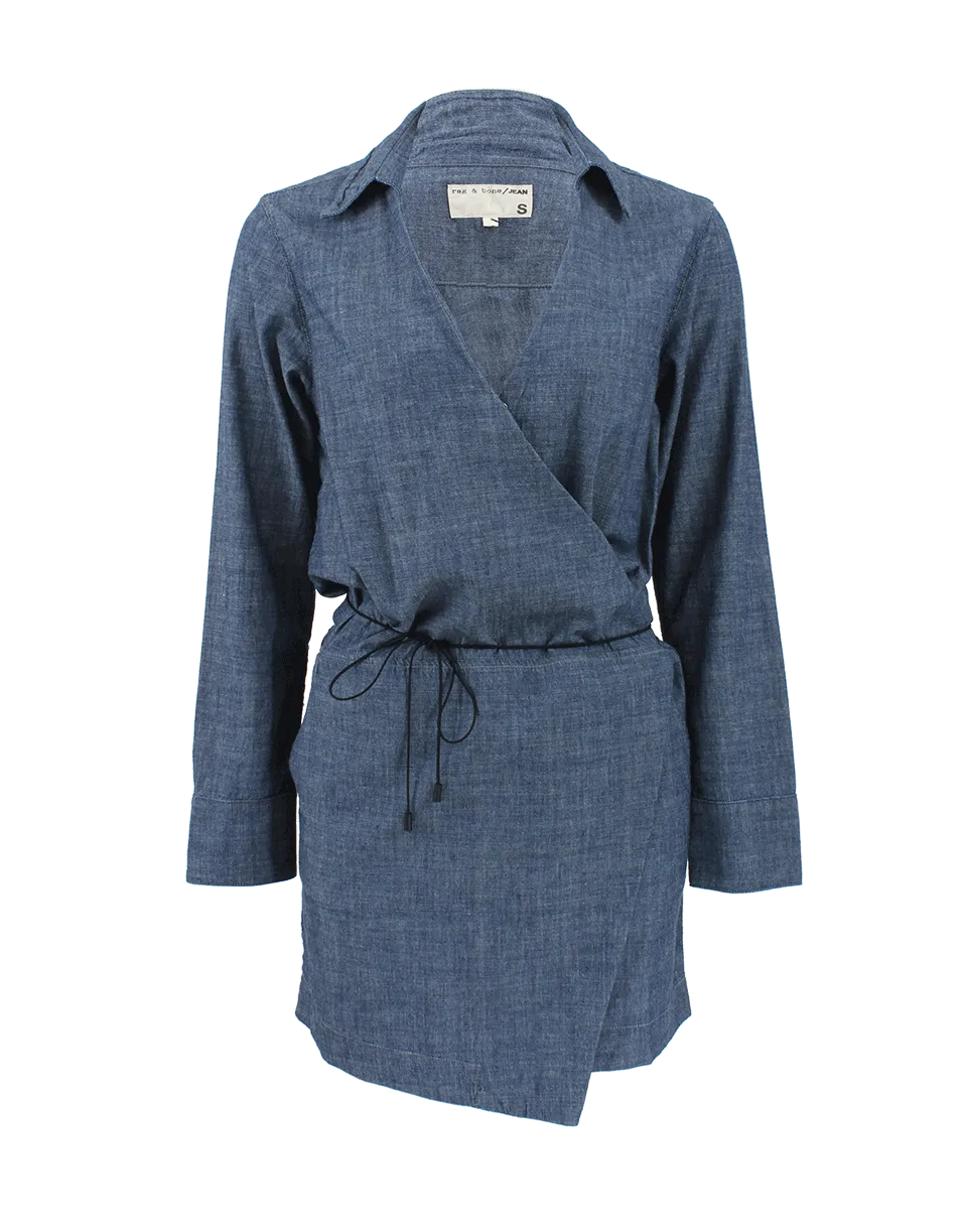 Denim Wrap Dress