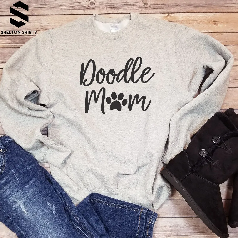 Doodle Mom Black Unisex Super Comfy Hooded Sweatshirt