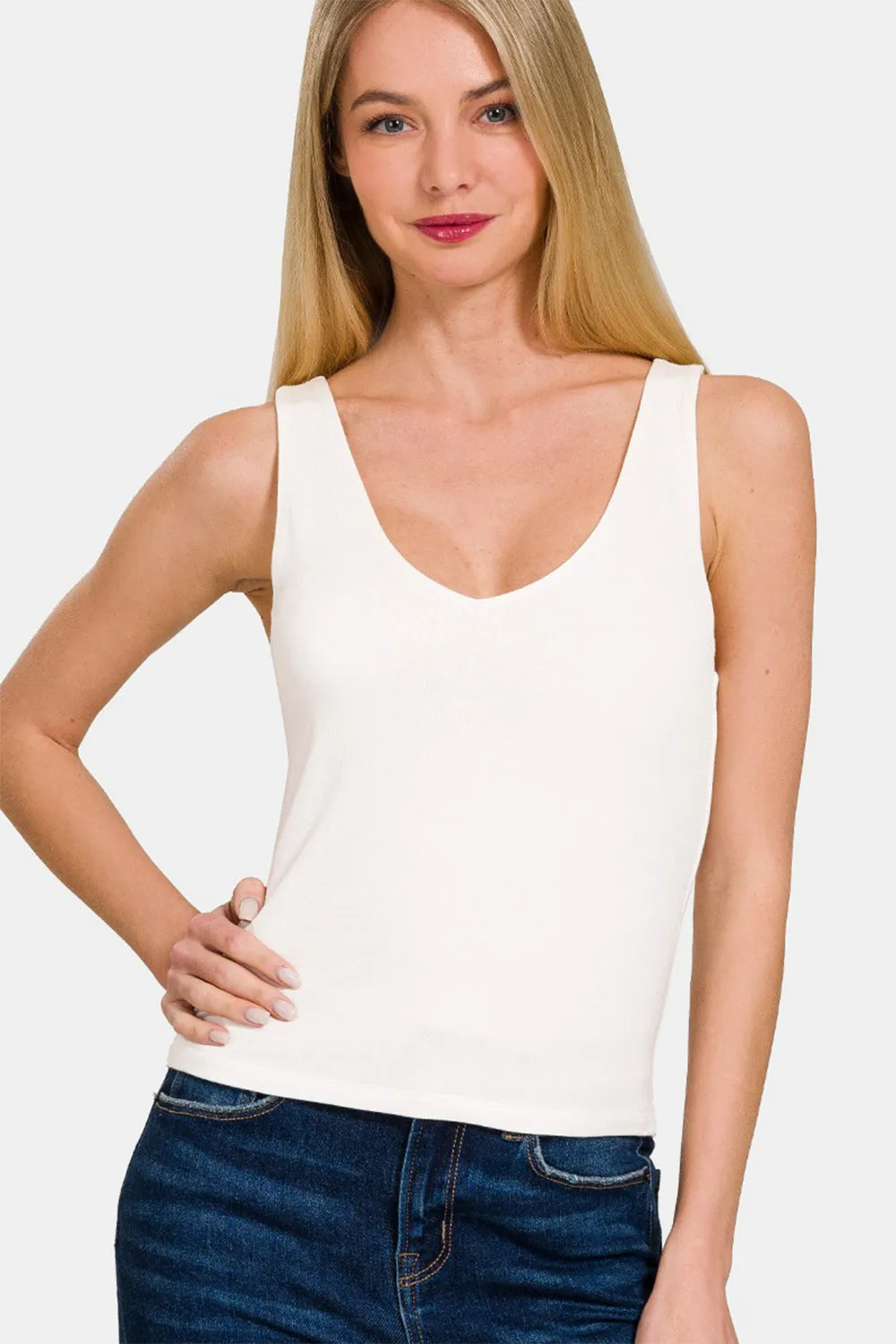 Double Layer V Neck Tank